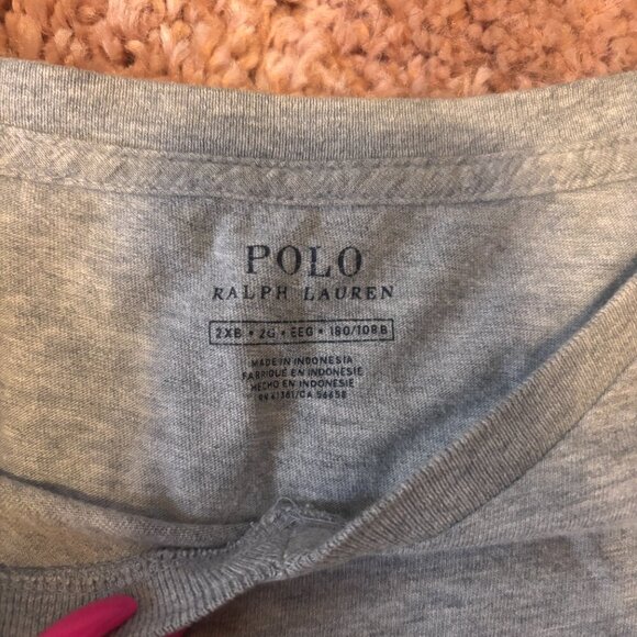 Polo Ralph Lauren VNeck TShirt Mens 2XB Gray Short Sleeve SUPER SOFT 100% Cotton - Picture 3 of 6